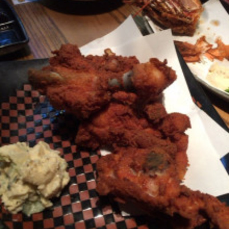 大エビの海老フライ(博多トクトク やきとり いっせい)