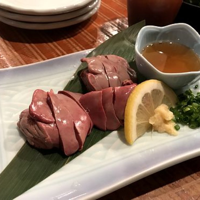 鶏肝の刺身(博多一番どり)