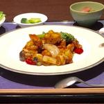 海老と若鶏の黒こしょう炒めランチ