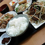ニラレバ定食