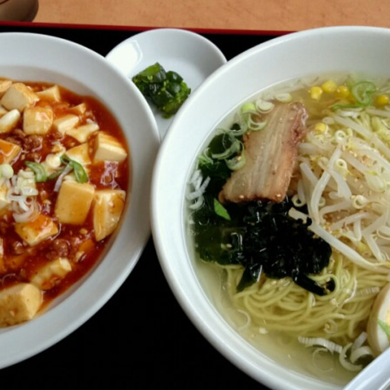 塩ラーメン+麻婆豆腐丼(台湾料理 豊源 姫路大塩店)