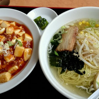塩ラーメン+麻婆豆腐丼(台湾料理 豊源 姫路大塩店)