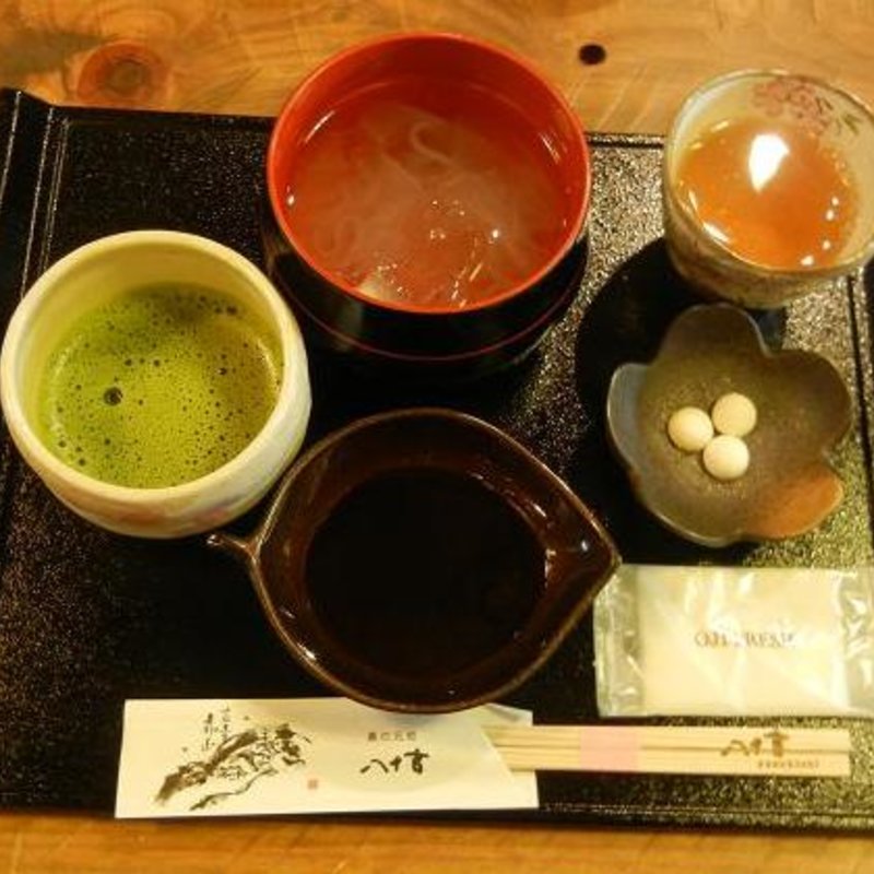 抹茶付き葛切り(吉野葛 八十吉 （やそきち）)