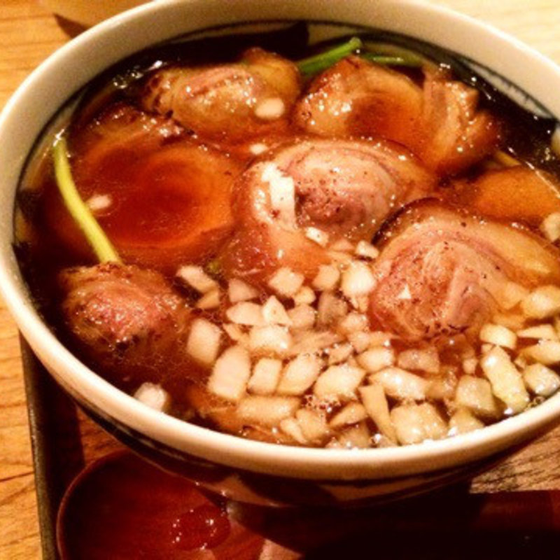 炙り牡丹肉のお蕎麦(味のなかむら)