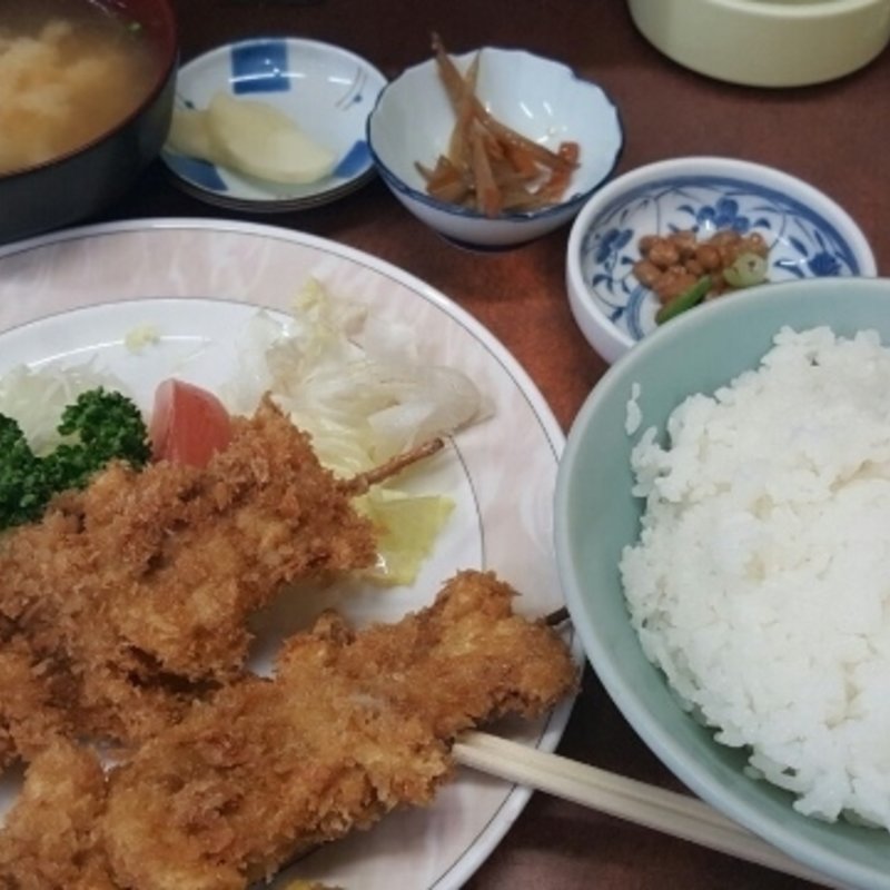 串カツ定食(味のよし多)