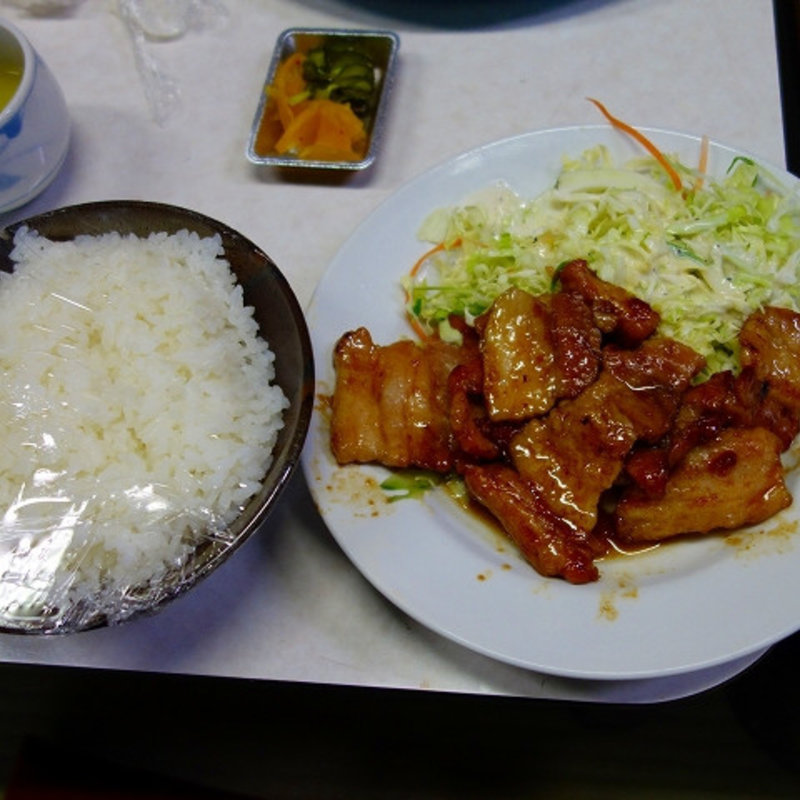 豚バラ焼肉定食（出前）(味の十八番 )
