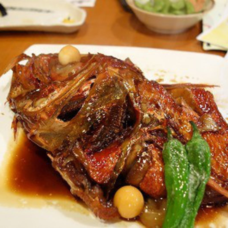 金目鯛の煮付(1／4頭部分)(味処なか川)