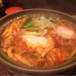 キムチ味噌煮込みうどん(味噌煮込罠)