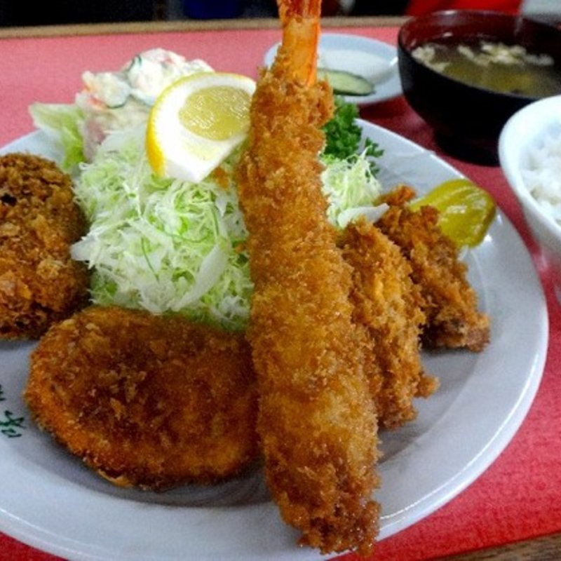 竹定食(サラダ付)　(中華・とんかつ 味角樓)