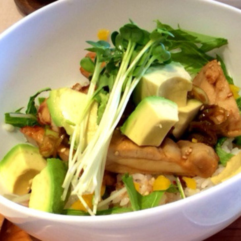 ランチセット　アボカドチキン(和cafe こころね ルミネ荻窪店 （ワカフェココロネ）)