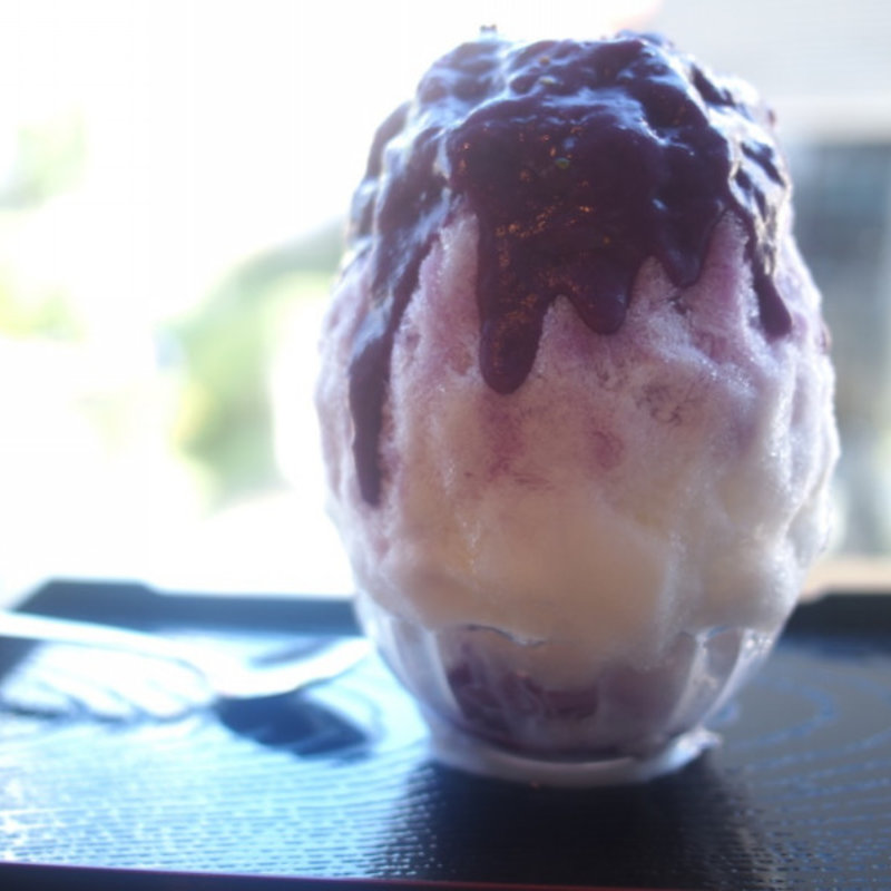 濃厚紫いも牛乳かき氷(和kitchen かんな （和キッチン かんな）)