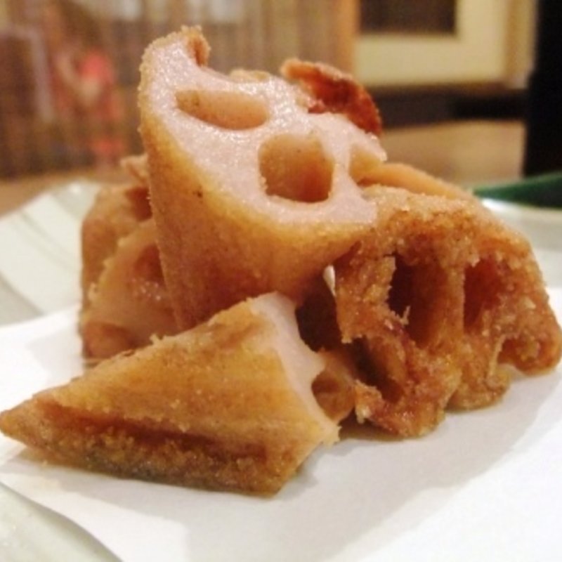 レンコン丸揚げ(和とおそばとお酒 いおり)