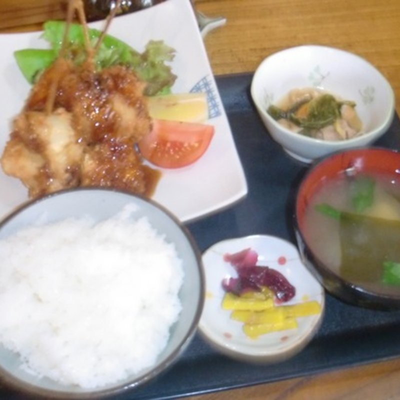 豚串揚定食(和の台所ひでか )
