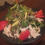 蒸し鶏と水菜のサラダ(和食りん 新橋本店)