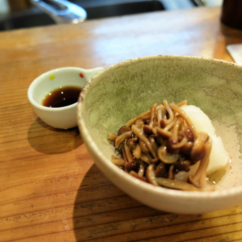 なめ茸おろしポン酢(酒肴哲)