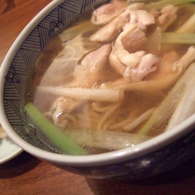 かしわそば　おにぎり付(喜庵)