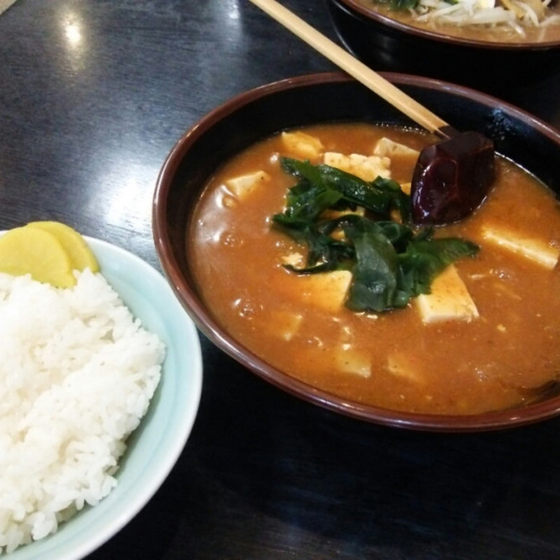 麻婆ラーメン、ライス付き(喜楽 （きらく）)
