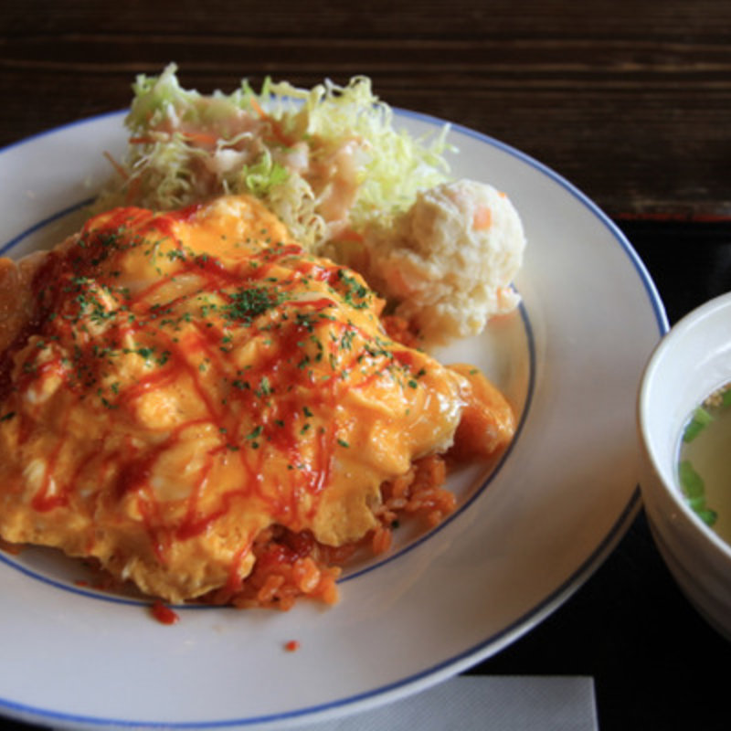 オムライス(喫茶店 駅舎)