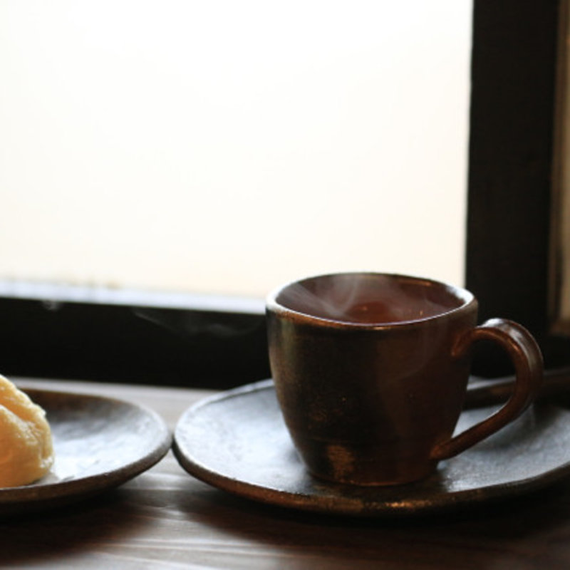 カレーの馬まんとコーヒー(喫茶店 駅舎)
