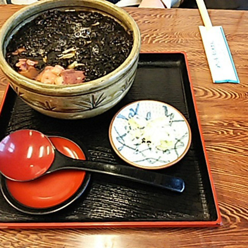 タコの桜煮と磯のりそば(四季の味処 ふみ佶 )