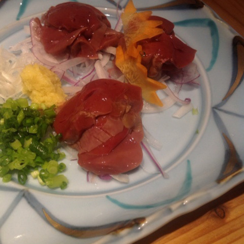 鶏レバー刺(地かろ 博多春吉店 )