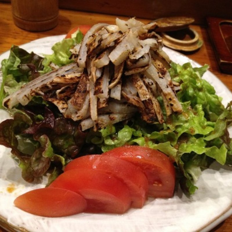 長芋とトマトのサラダ(地鳥亭)