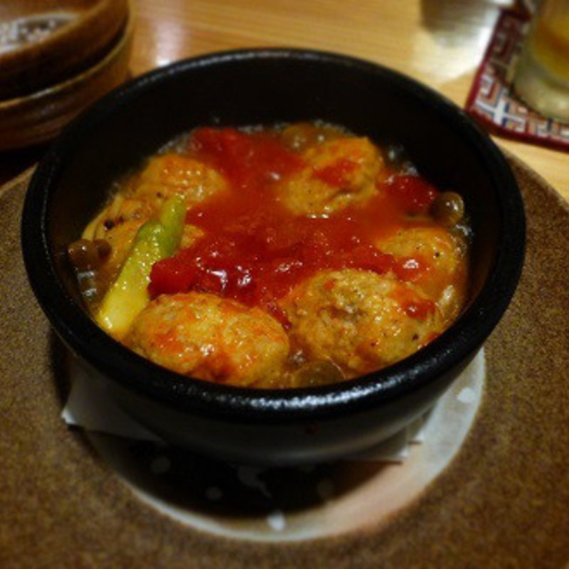 鶏つくねのトマト煮込み(坐忘)