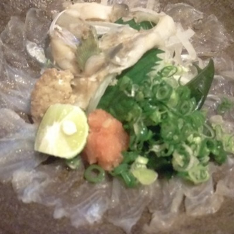 かわはぎ薄造り(壷々炉 )