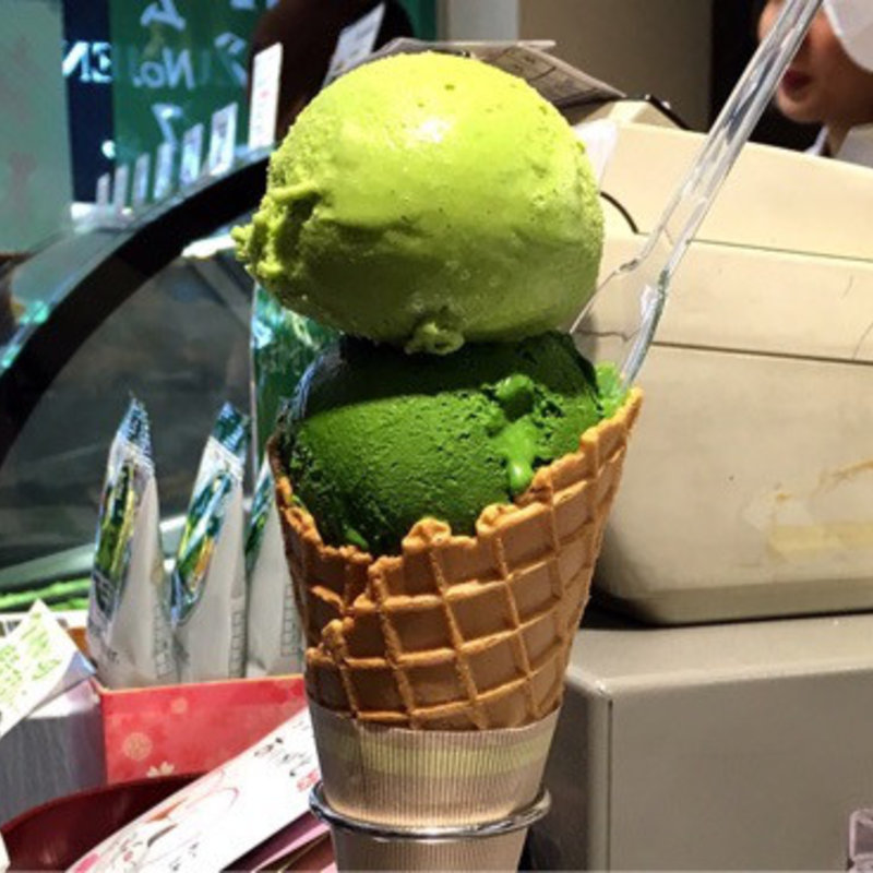 No.7と新茶ジェラートのダブル(壽々喜園)