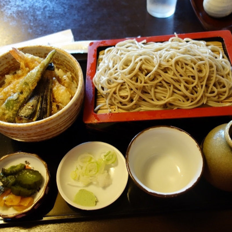せいろと小天丼のセット(夏見屋)