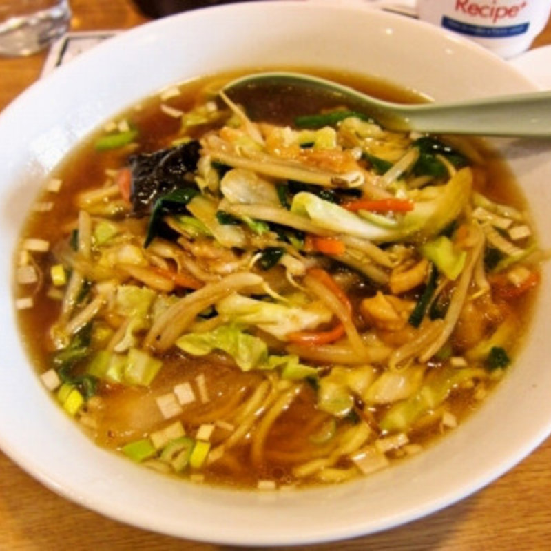 鶏肉細切りそば(多楽)