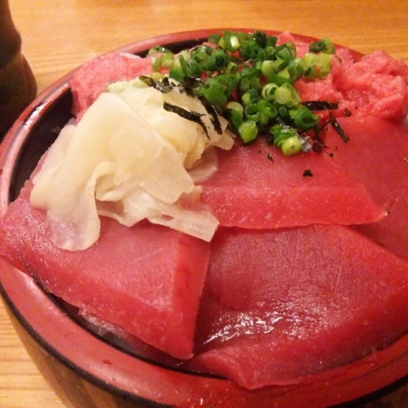 ネギトロ赤身丼、大盛り(大和水産 三河島店 （ダイワスイサン）)