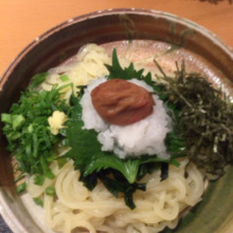 梅ぶっかけ(大地のうどん　博多駅ちかてん)