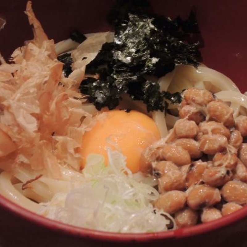 納豆うどん(大木戸矢部花園町店)