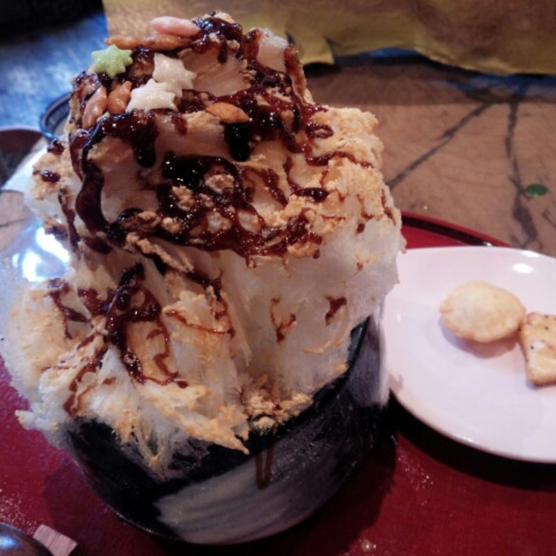 かき氷（黒蜜きなこ）(大江戸あられ本舗)