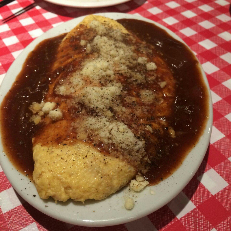 フォアグラのオムレツデミグラスソースがけ(大衆ビストロ原田屋 )