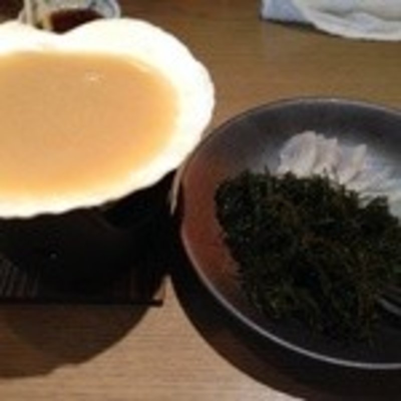 マツモと白身魚のしゃぶしゃぶ(大魚)