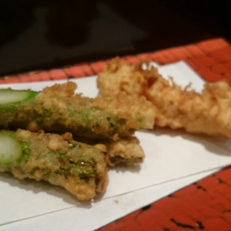 アスパラ(てんぷら 銀座天亭)