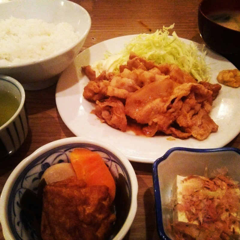 生姜焼き定食(天作)