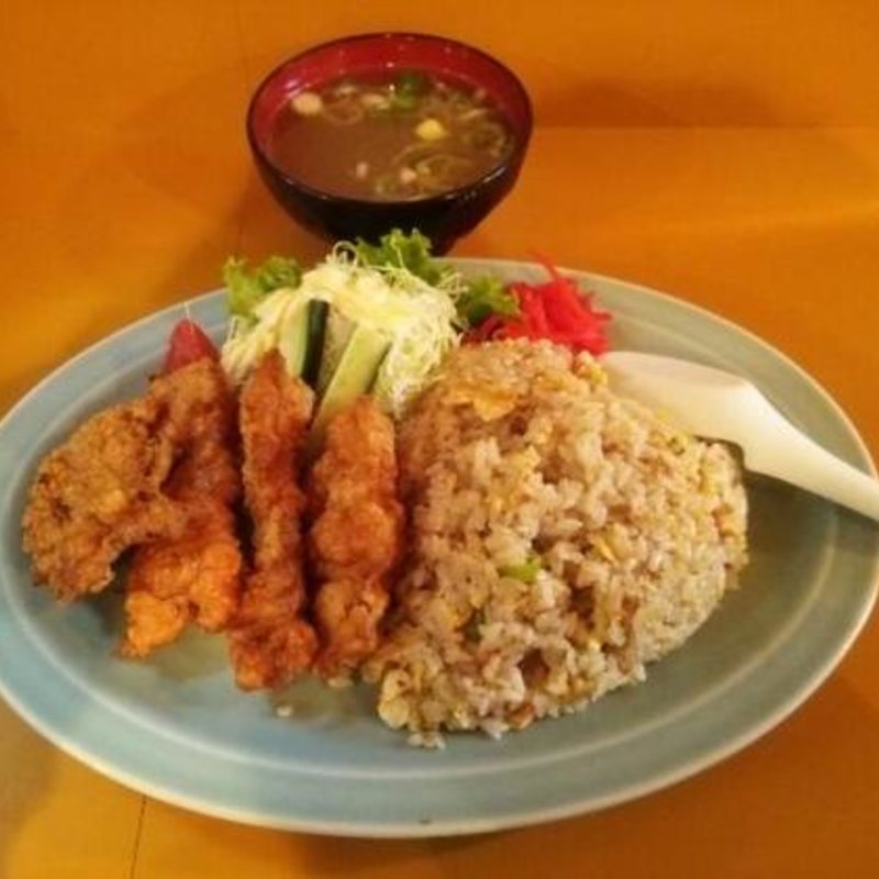 豚唐揚げと炒飯ランチ(太閤)