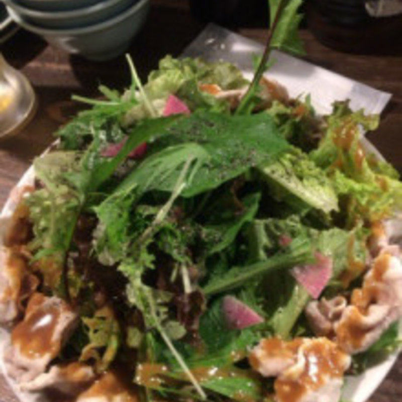 糸島野菜と豚しゃぶサラダ(門際飯荘)