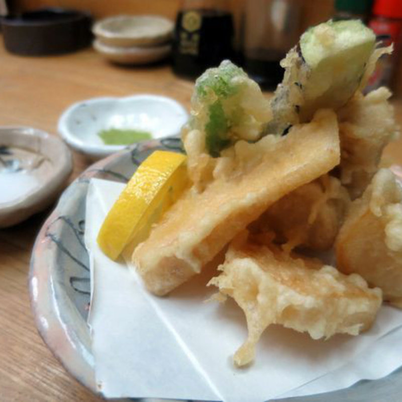 たけのこ天ぷら(季節料理 藤原)