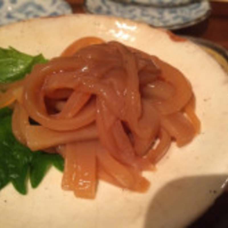 イカの醤油漬け(自家製粉石臼挽手打蕎麦 守破離 堂島店)