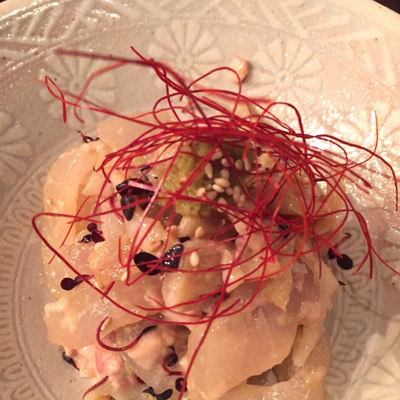 カワハギの肝和え(すしBAR小路小路)