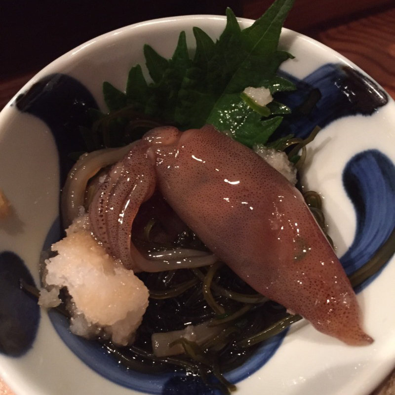 自家製ホタルイカの沖漬け(すしBAR小路小路)