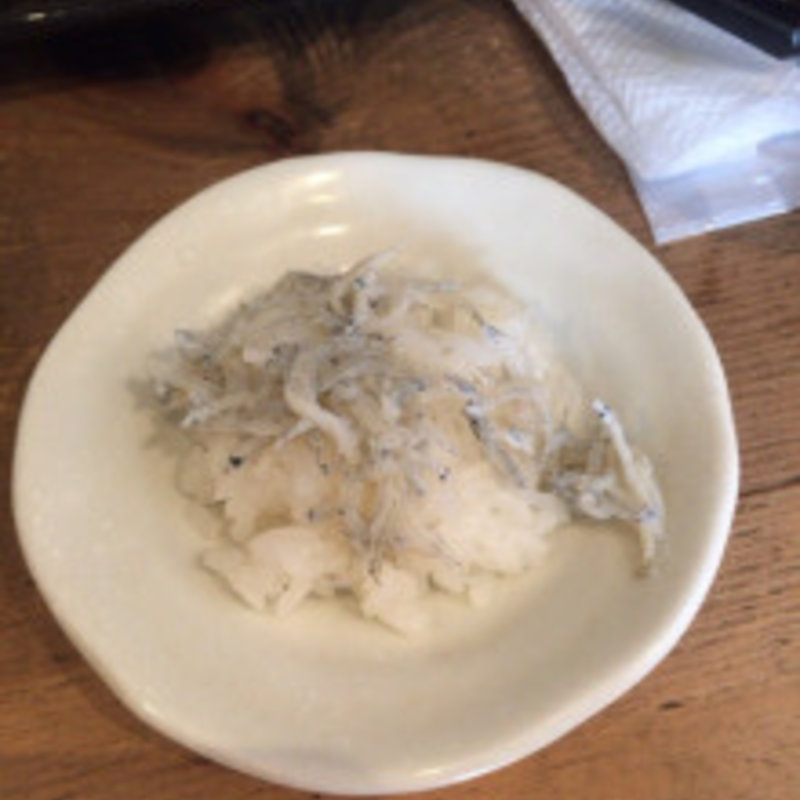 釜揚げしらす＆大根おろしがかかったご飯(福岡 小野の離れ)