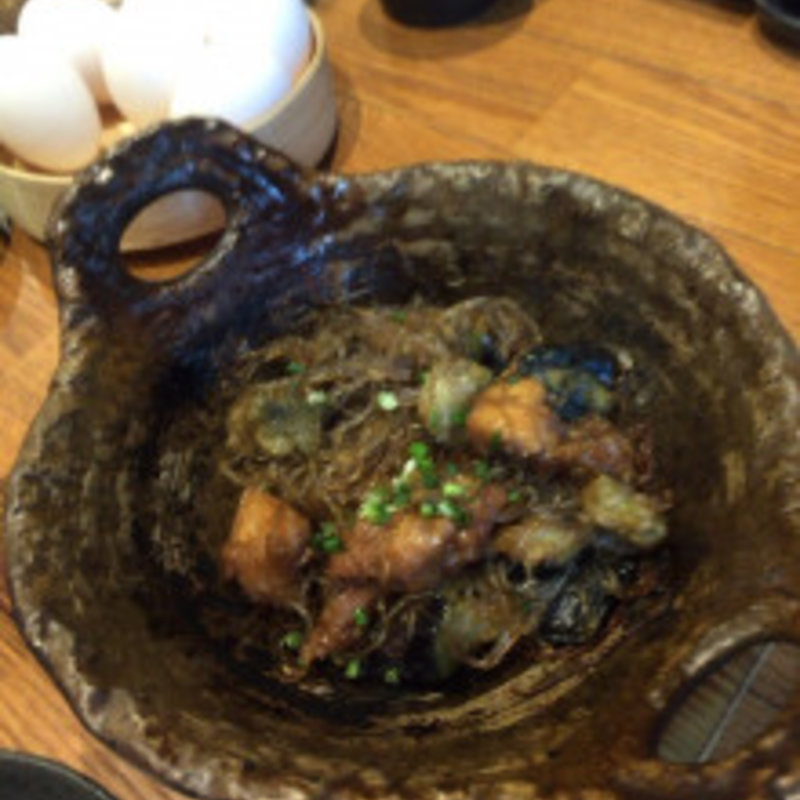 鶏と茄子の春雨煮(福岡 小野の離れ)