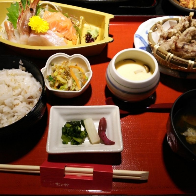 ちーいか天刺身定食(小魚阿も珍　川口店)