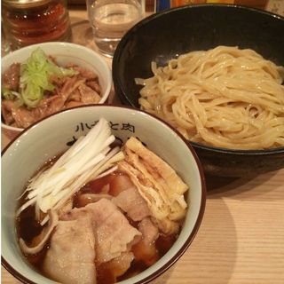 昆布醤油つけ麺+ミニテール丼 (小麦と肉　桃の木 )