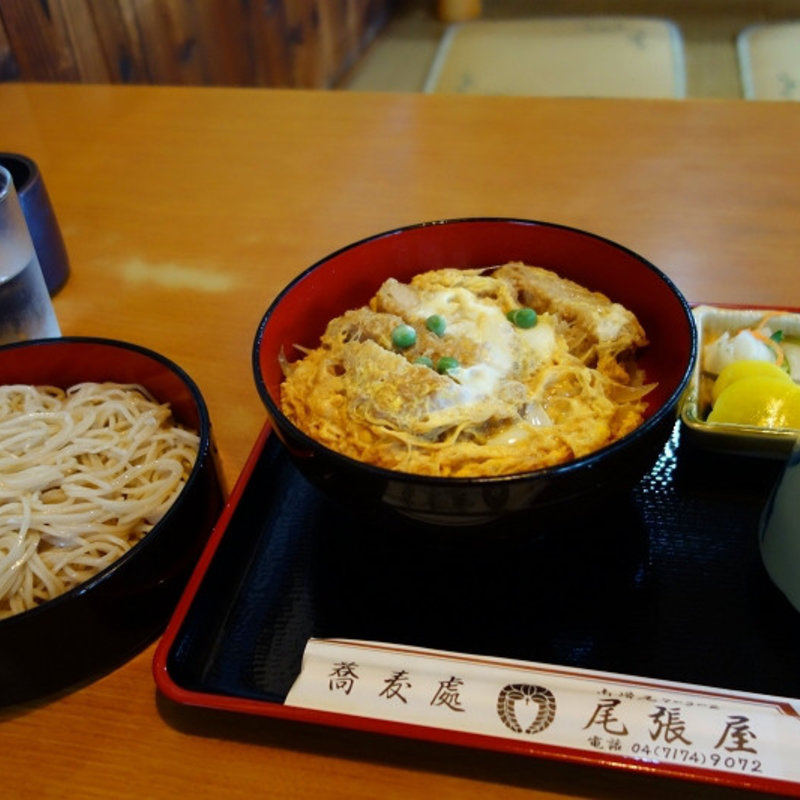 ミニカツ丼ともりそばのセット(尾張屋)